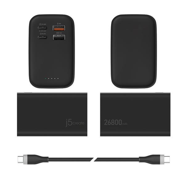 JPB26465 26800mAh PD 65W 4-Port Power Bank – j5create International