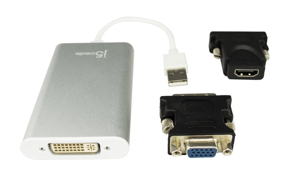 JUA230U USB™ 2.0 DVI Display Adapter with HDMI™ and VGA Adapters