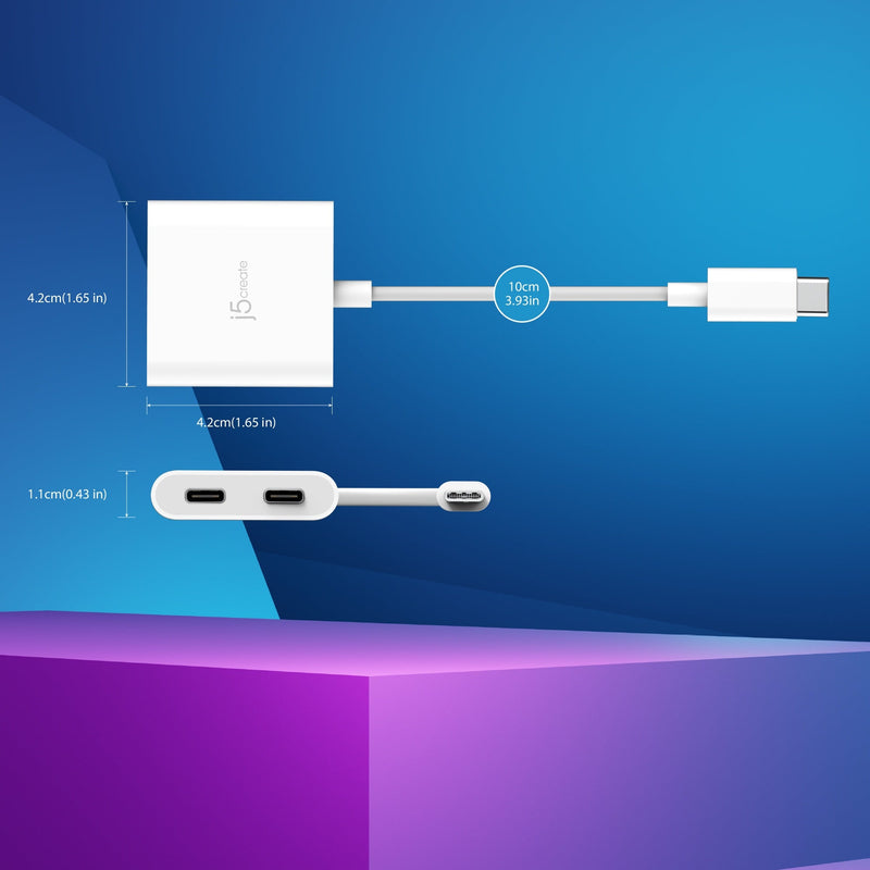 JCA164 USB-C® to Dual USB-C® with Video or Power Delivery