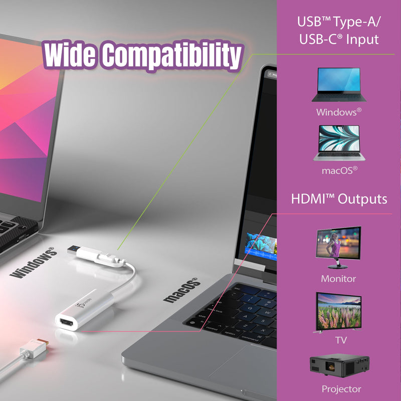 JCA254 USB™ to HDMI™ Multi-Monitor Adapter