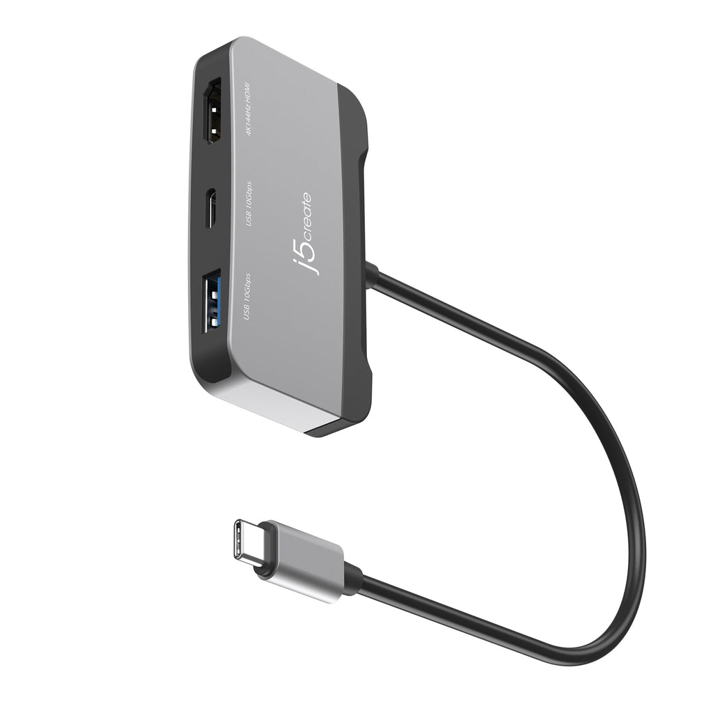 JCA399G USB-C® to USB™ 10Gbps & HDMI™ 4K144Hz Adapter