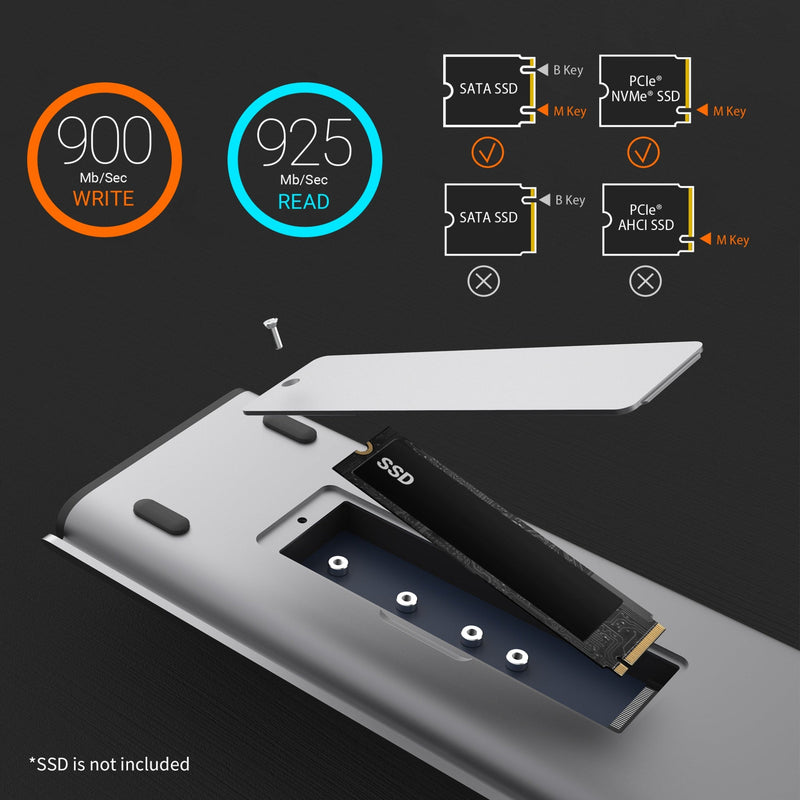 JCD551 USB-C® Dual 4K Display Docking Station with an M.2 SSD Slot