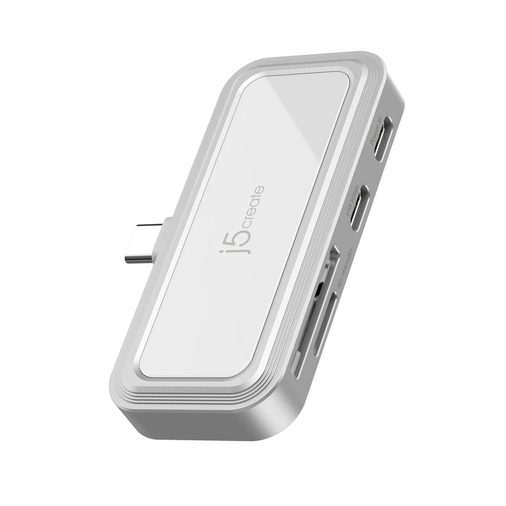 JCH167 USB-C® to Dual USB-C® & SD™ Card for Smartphones with Power Delivery