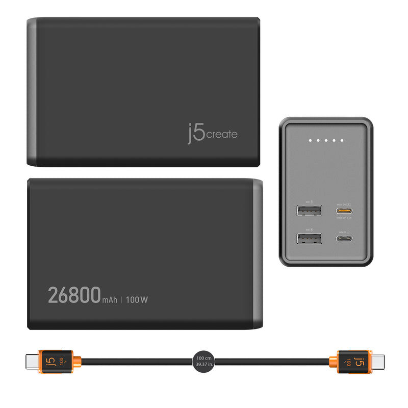 JPB264100 26800mAh PD 100W 4-Port Power Bank