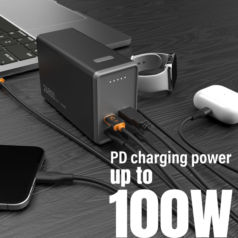 JPB264100 26800mAh PD 100W 4-Port Power Bank