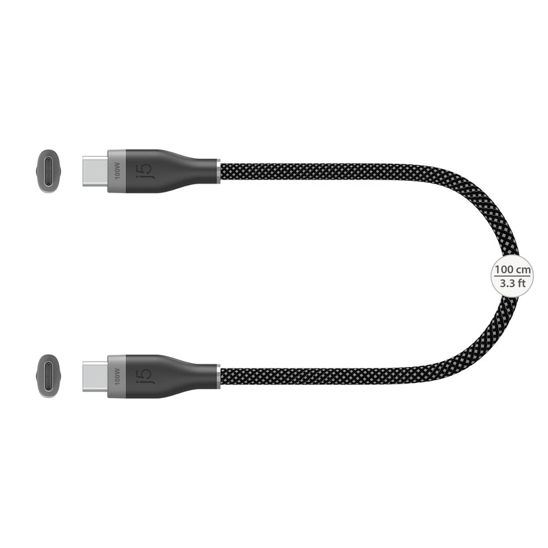 JUCX20L10 USB-C® 100W Ultra Soft Double-Braided Fast Charging Cable
