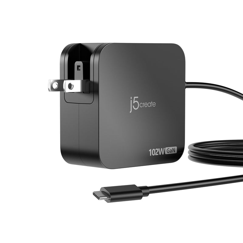 JUP25100P 102W Nano Super Charger for USB-C® 2-Port (GaN Power) With AC Extension Kits