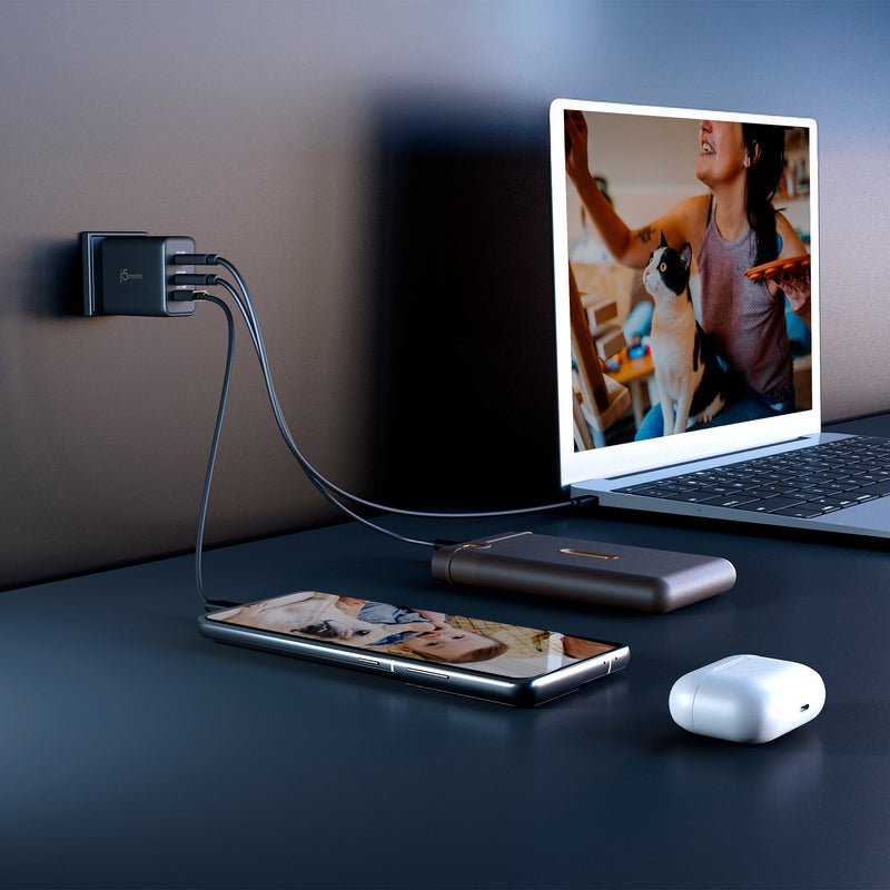 JUP3365B 65W GaN USB-C® 3-Port Charger