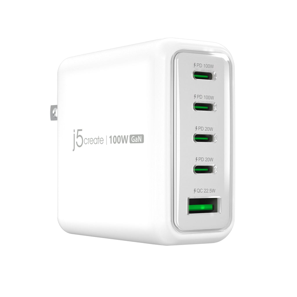 JUP53100 100W GaN USB-C® 5-Port Charger