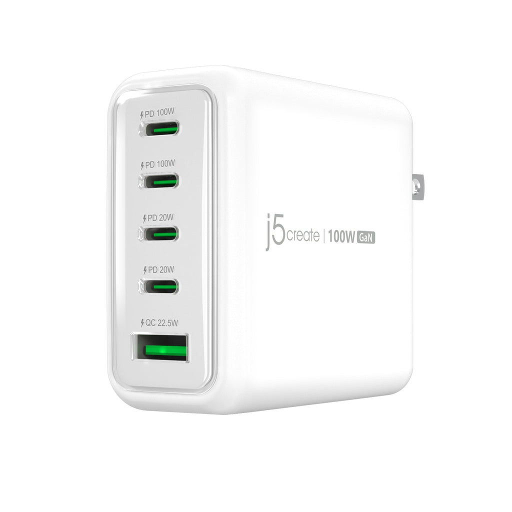 JUP53100 100W GaN USB-C® 5-Port Charger