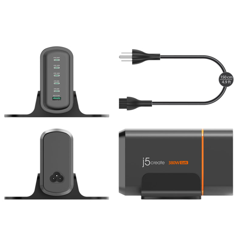 JUP67380 380W GaN USB-C® 6-Port Charger