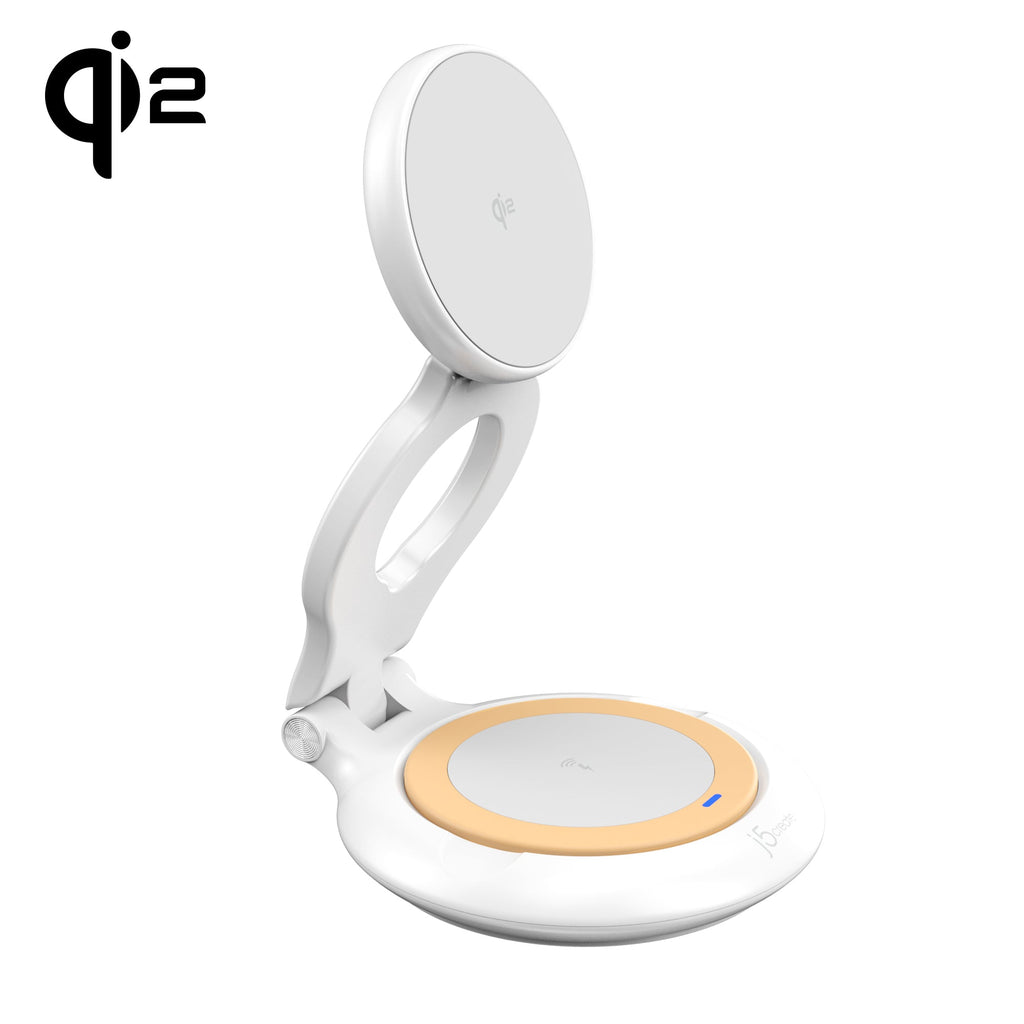 JUPW2415 Qi2 2-in-1 Magnetic Foldable Wireless Charging Station