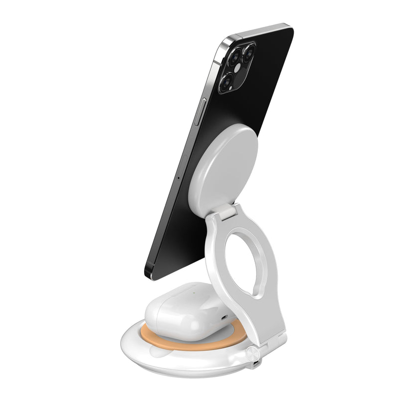 JUPW2415 Qi2 2-in-1 Magnetic Foldable Wireless Charging Station