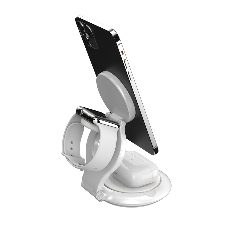 JUPW3415 Qi2 3-in-1 Magnetic Foldable Wireless Charging Station