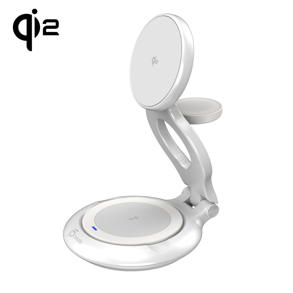 JUPW3415 Qi2 3-in-1 Magnetic Foldable Wireless Charging Station