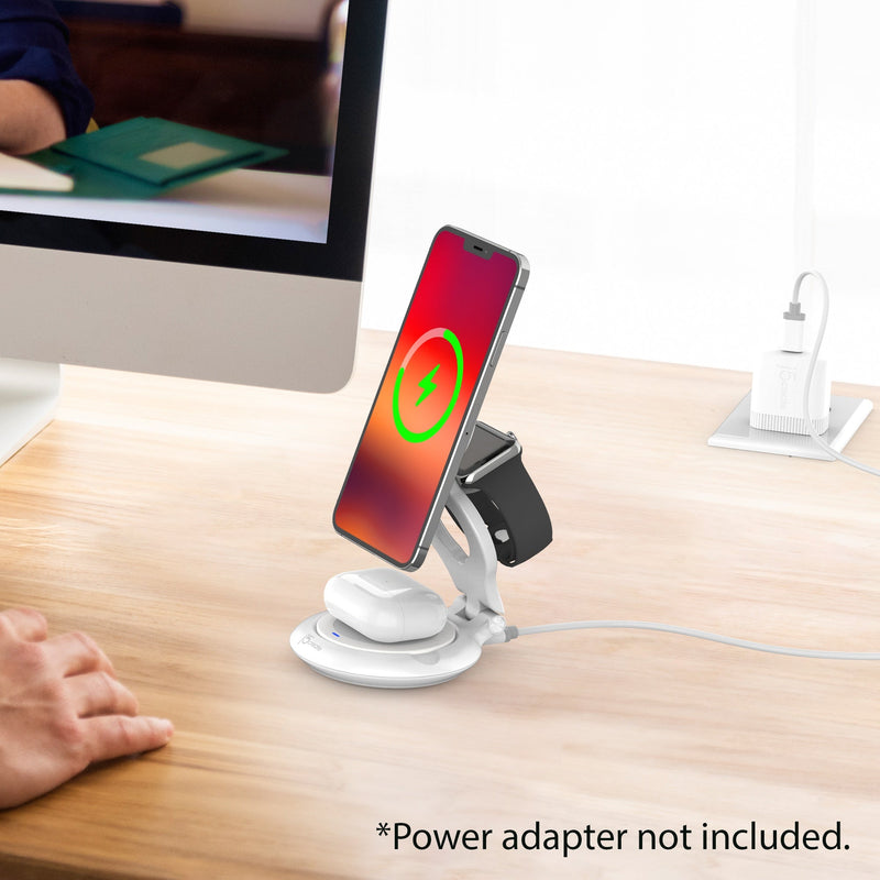 JUPW3415 Qi2 3-in-1 Magnetic Foldable Wireless Charging Station