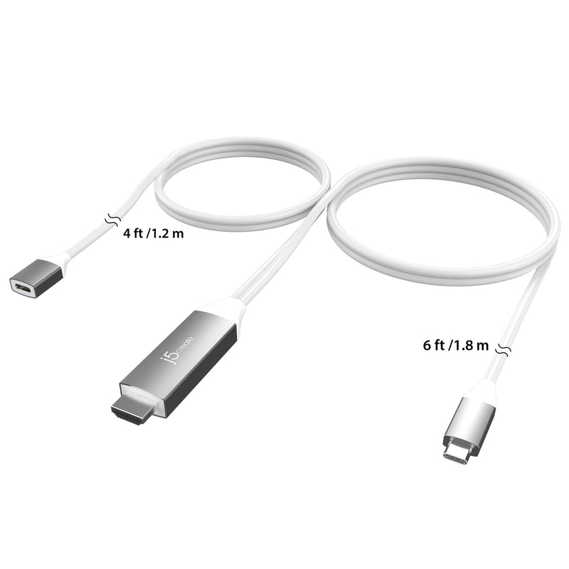 JCC155G USB-C® to 4K HDMI™ Cable With PD100W Pass-Through