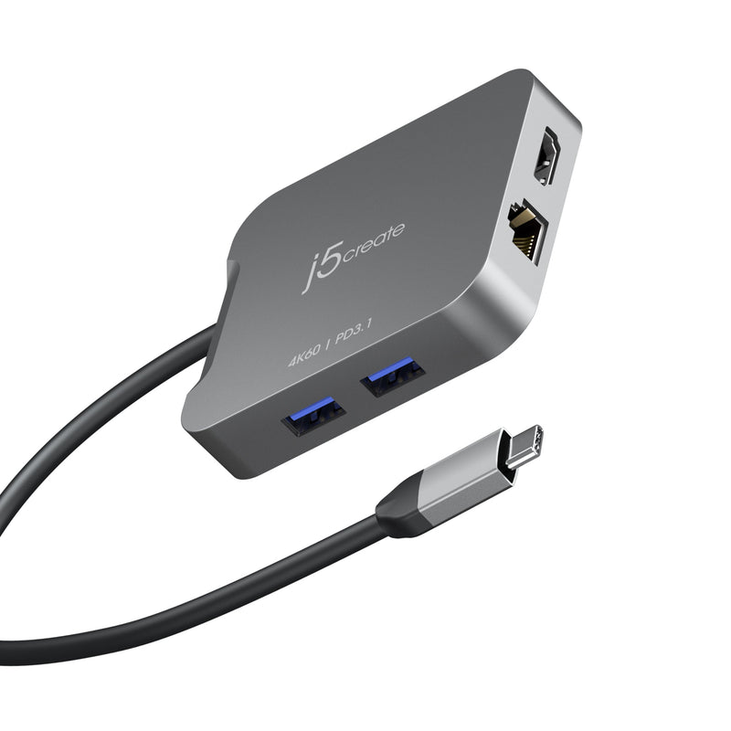 JCA378 USB-C™ to VGA & USB™ 3.0 with Power Delivery