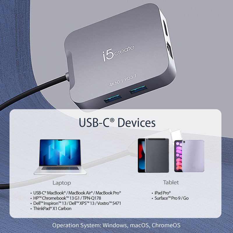 JCD3191 4K60 Elite USB-C® Travel Adapter
