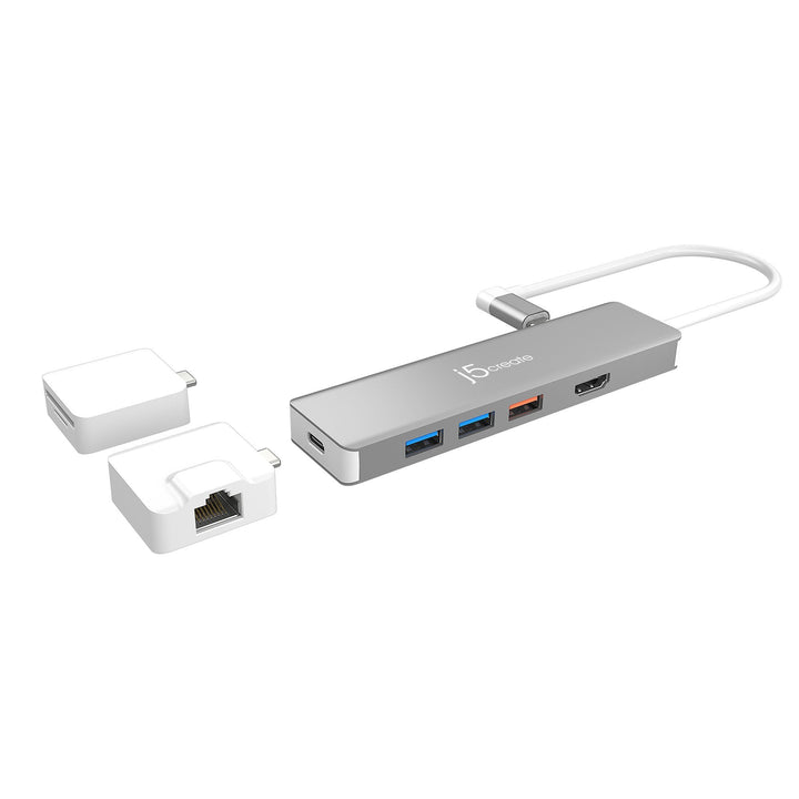 j5create ULTRADRIVE Kit USB-C™ Dual-Display Modular Dock 8 in 1