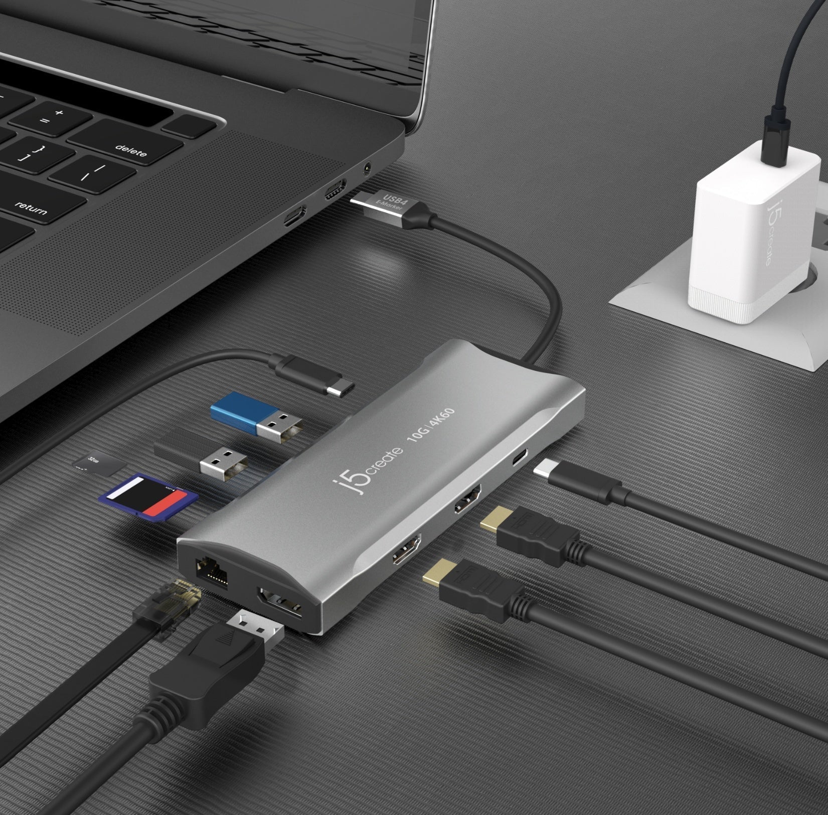 j5creat JCD397 11in1 マルチアダプター JCD397 USB3.2 トリプルディスプレイ11in1マルチアダプター