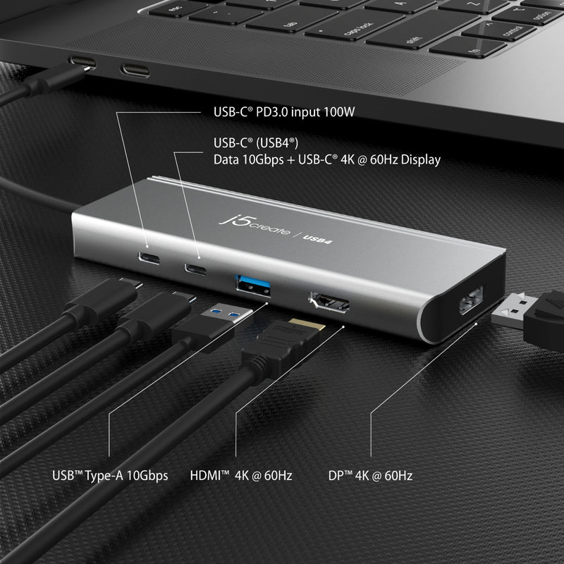 JCD401 USB4® Dual 4K Multi-Port Hub