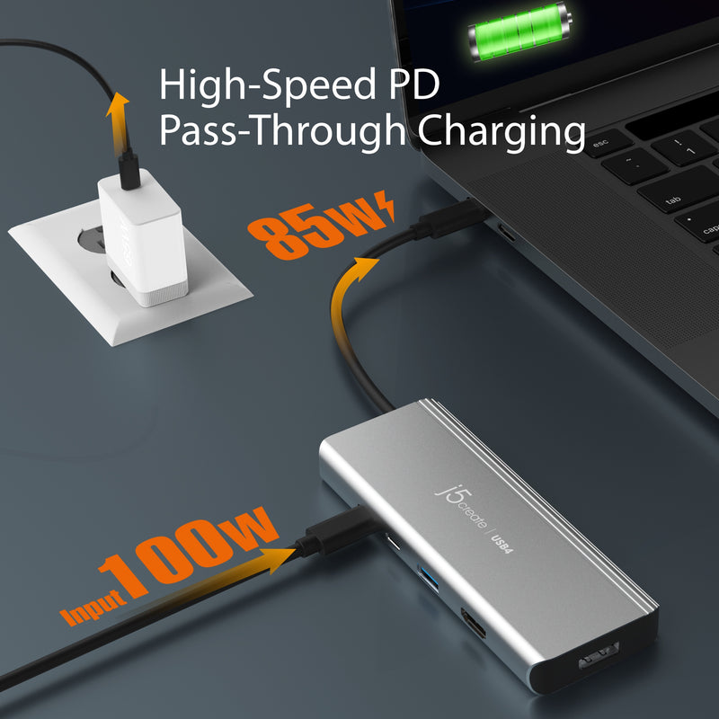 JCD401 USB4® Dual 4K Multi-Port Hub