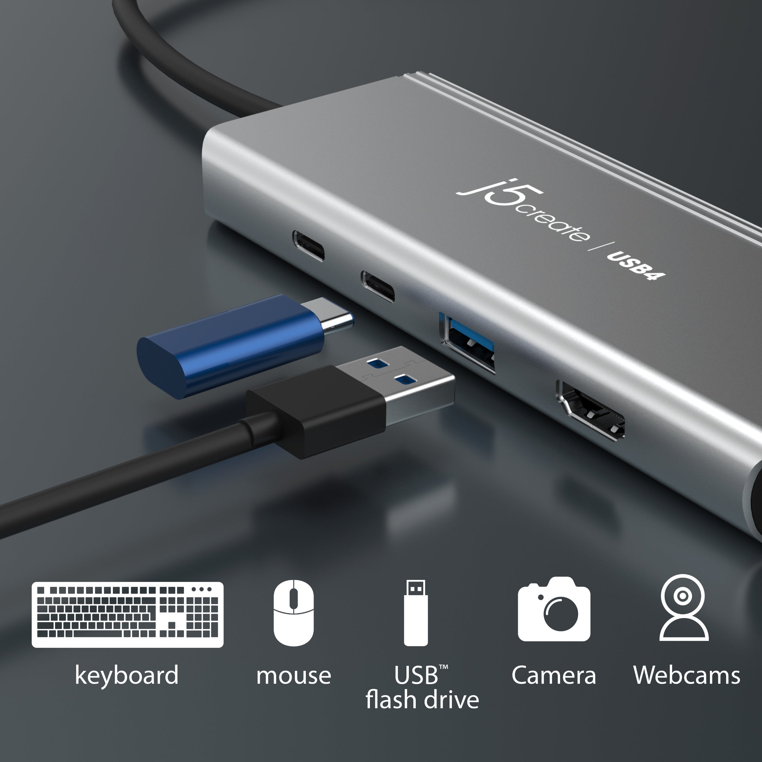 j5create USB4端子対応 5in1 Intel JCD401 JCD401_07-7_3024x.jpg?v=1657032061
