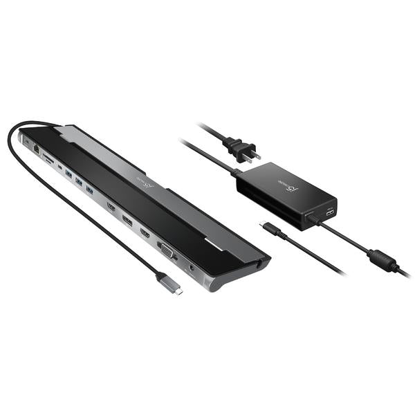 j5create USB-C™ Triple Display Docking Station With 100W PD Adapter