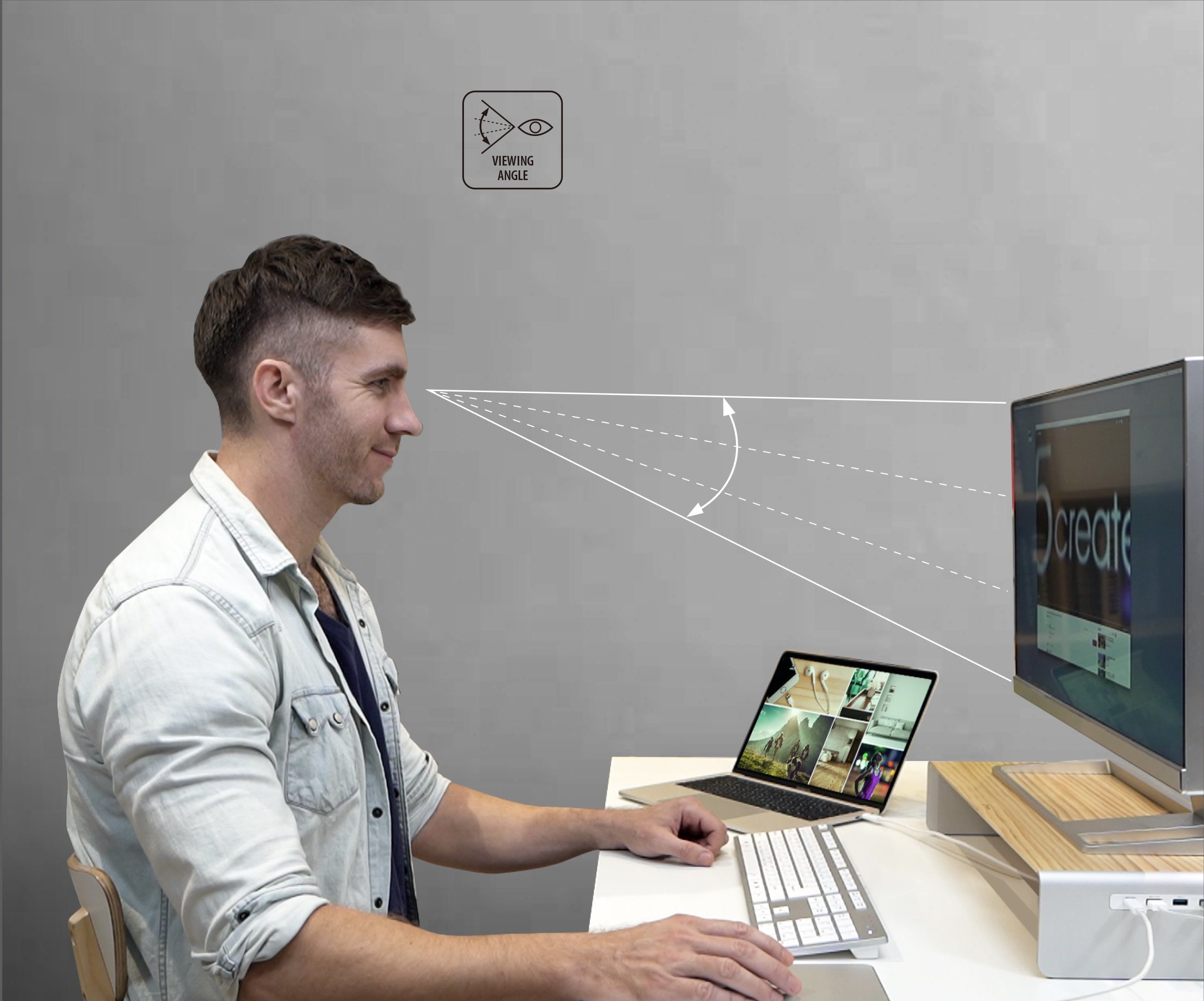 JCT425 Multi-Function Monitor Stand USB Type-C™, 4K HDMI™ & 6-Port
