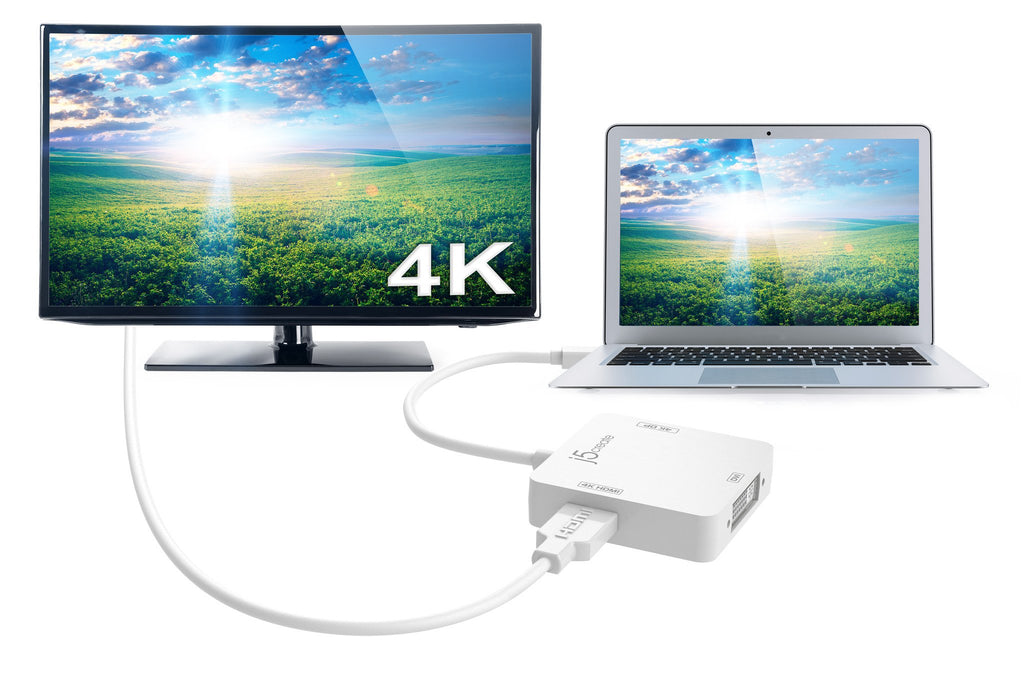 JDA173 mini DisplayPort™ to 4K DisplayPort™/4K HDMI™/DVI Adapter