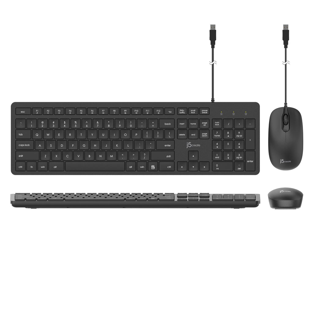 JIKMU115 Full-Size Desktop Keyboard and Mouse (Combo)