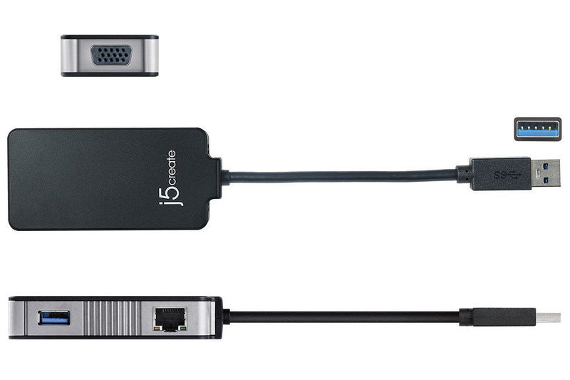JUA370 USB 3.0 Multi-Adapter VGA & Gigabit Ethernet