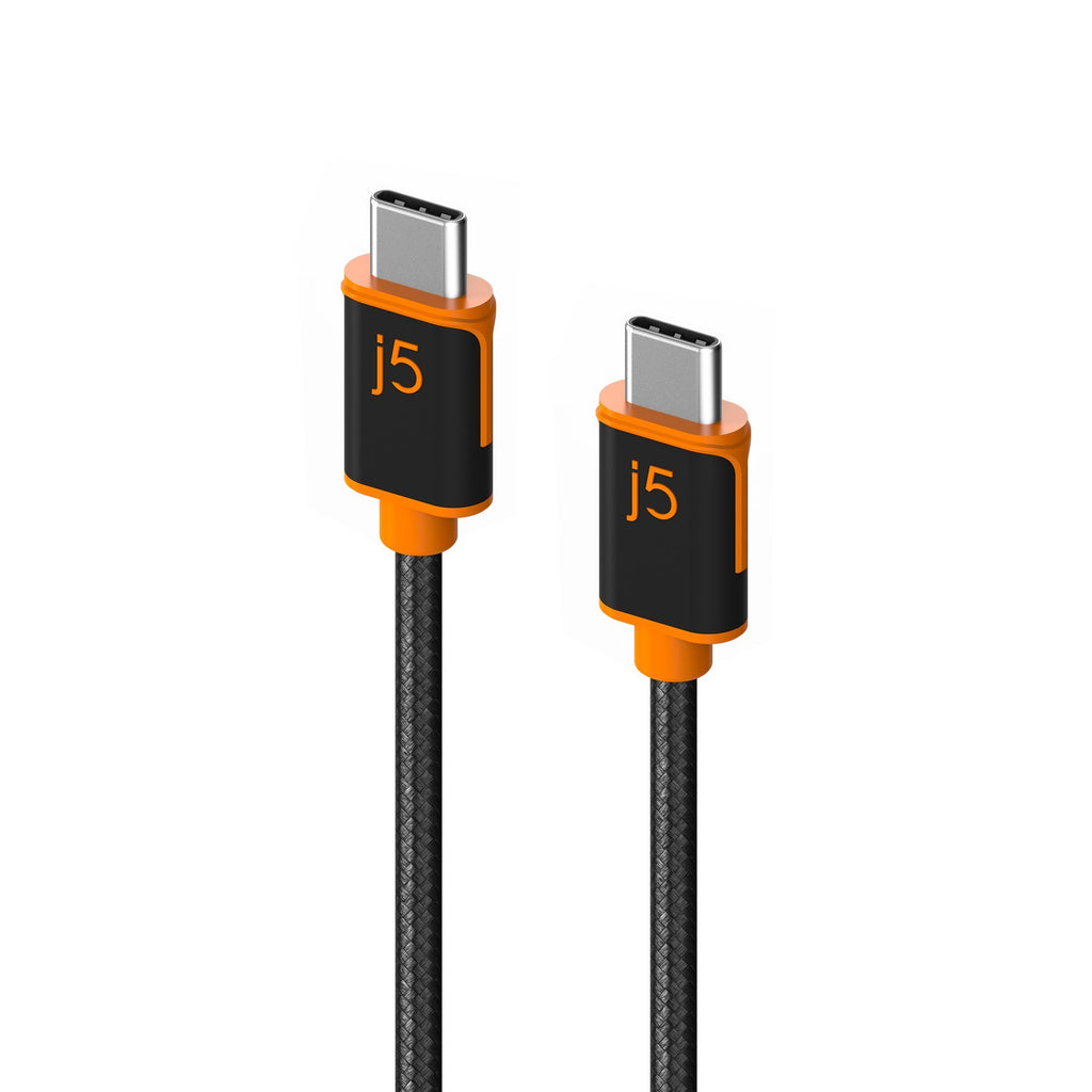 JUCX24 USB-C™ to USB-C™ Sync & Charge Cable with a Braided Polyester Cover for High Durability