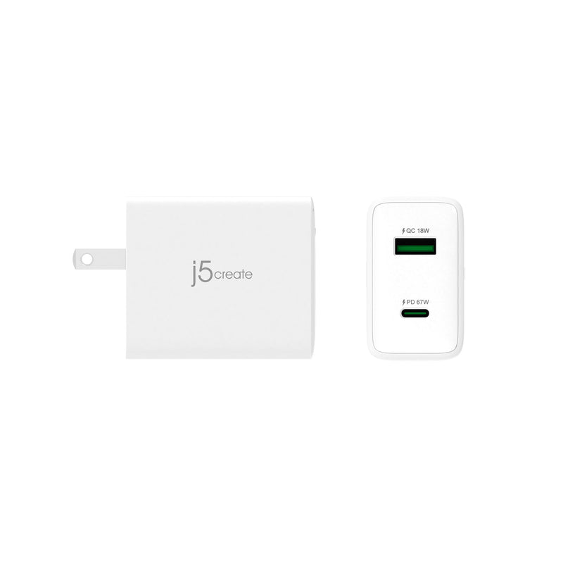 JUP2367 67W GaN USB-C® 2-Port Charger