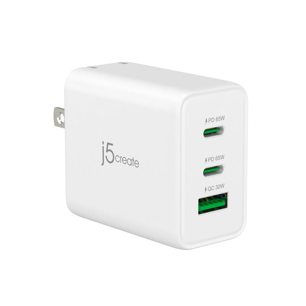 JUP3365 65W GaN USB-C® 3-Port Charger