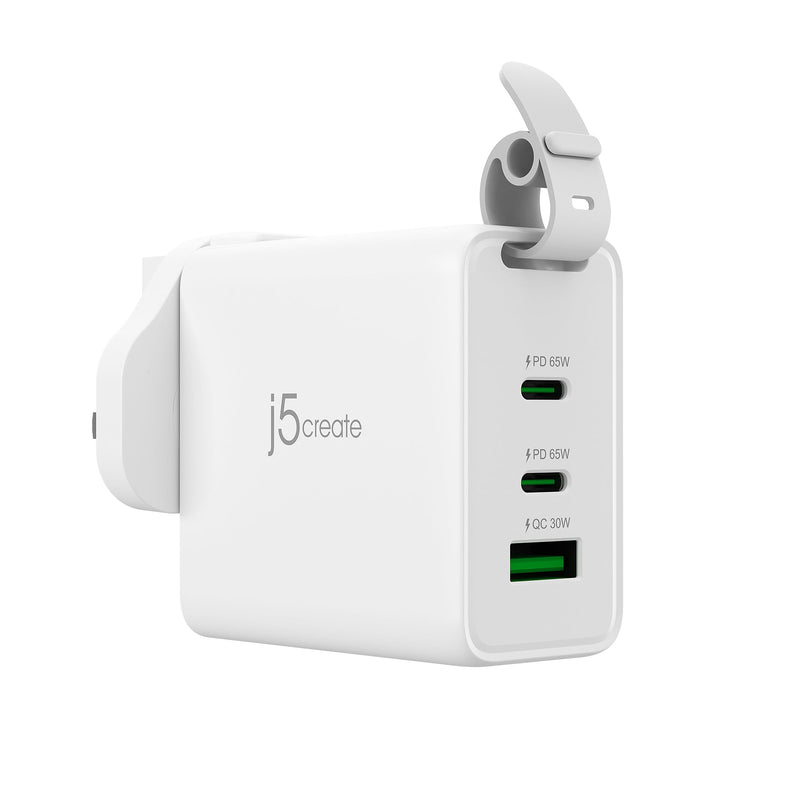 JUP3565C 65W GaN USB-C® 3-Port Traveler Charger with a USB-C® cable