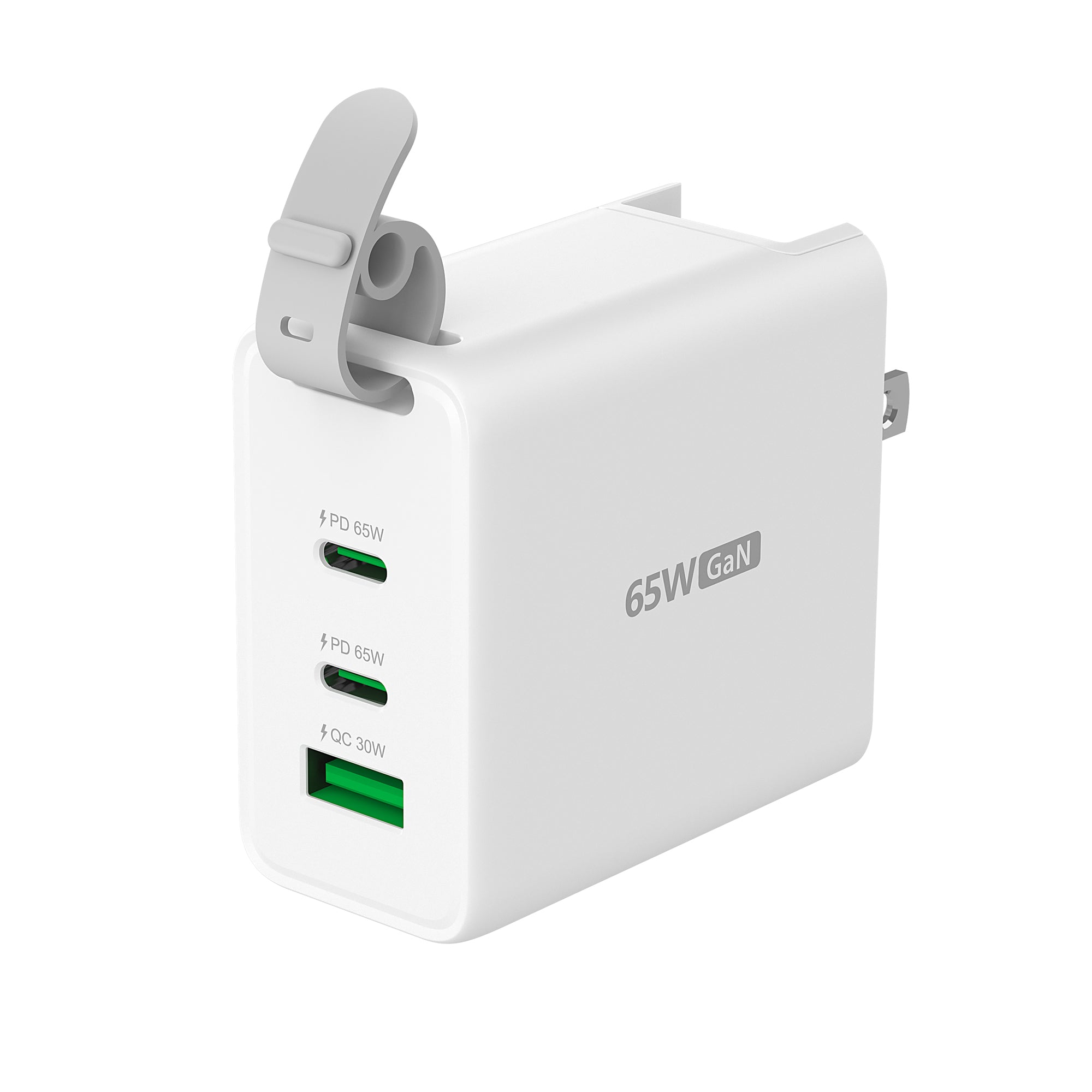 UGREEN 100W B-C GaN Charger - Built-In Cable & 3 Ports