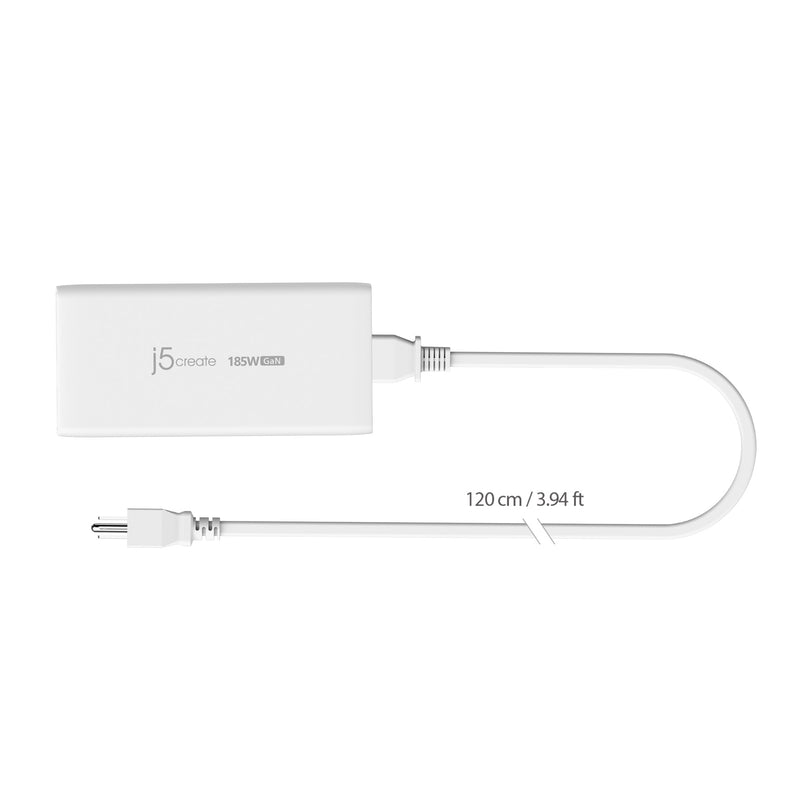 JUP37185W 185W GaN PD 3.1 USB-C® 3-Port Charger